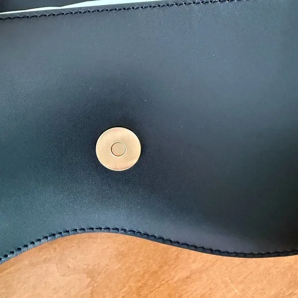 cult gaia Black Sculptural Clutch with Gold Tone Sphere Accents! New! - Picture 5 of 6